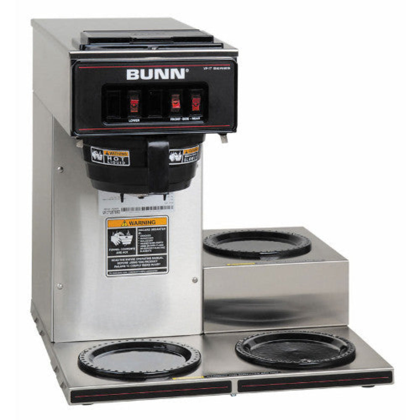 Bunn 13300.0003 VP17-3 Pourover Coffee Maker - Stainless Decor - BU133000003