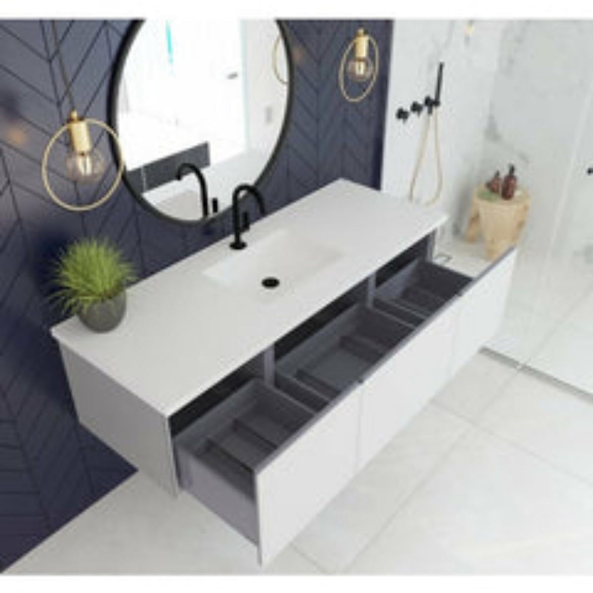 Laviva Vitri 72" Double Vanity - 313VTR-72DCW,