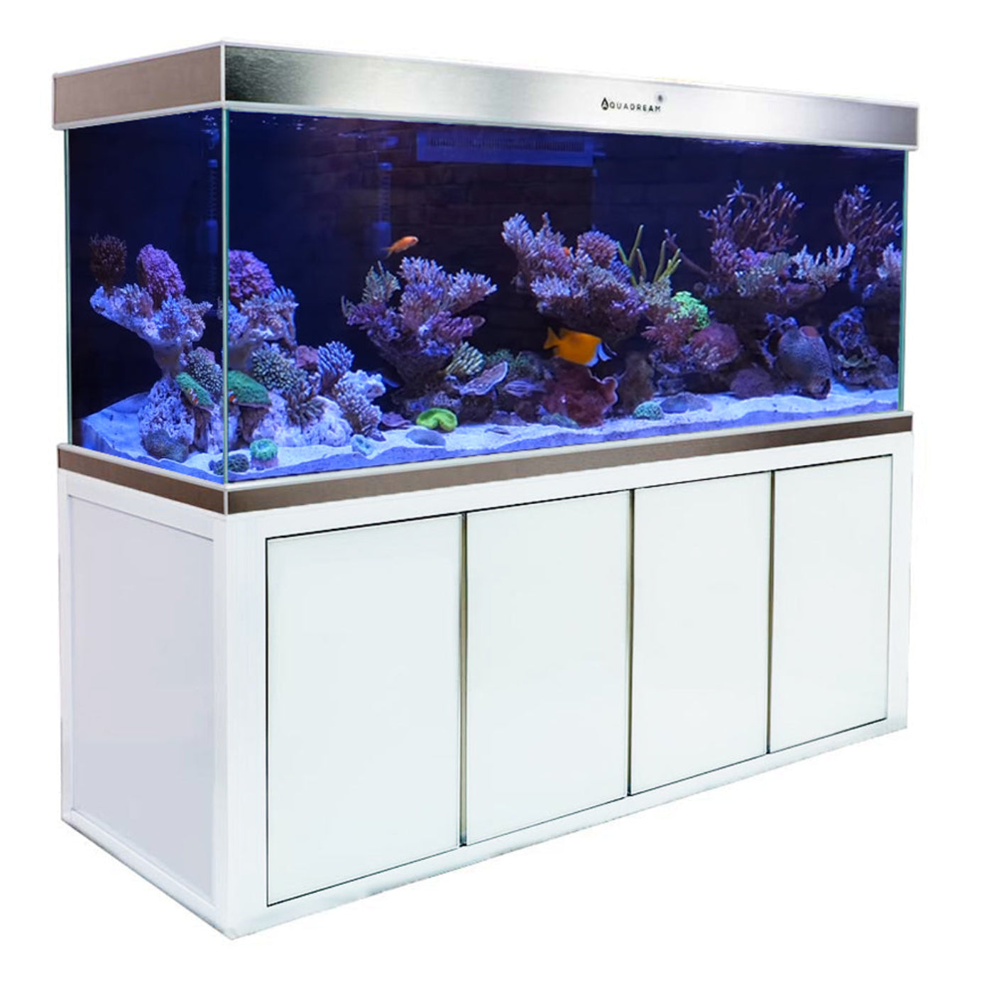 Aqua Dream 260 Gallon Aquarium White and Silver - AD-1980-WS
