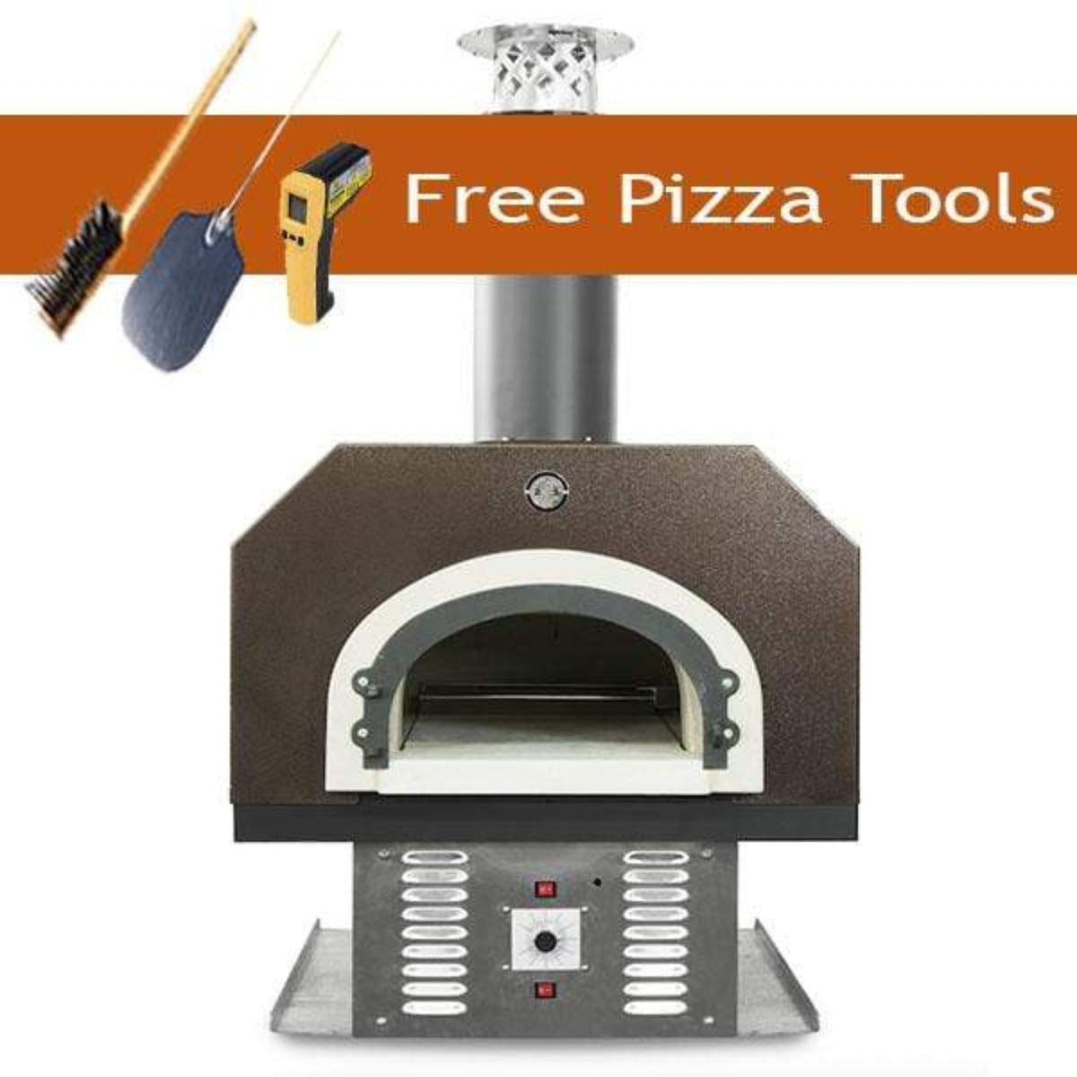 Chicago CBO-750 Gas and Wood Countertop Pizza Oven - CBO-O-750-CT-HYB-NG-CV