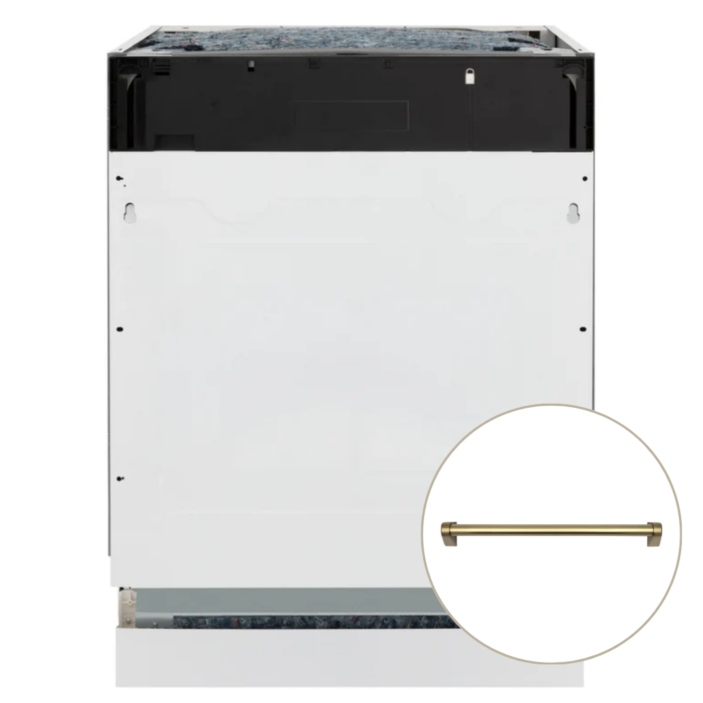 ZLINE 24 in. Top Control Tall Dishwasher is Custom Panel Ready with Champagne Bronze Handle, - DWV-24-CB