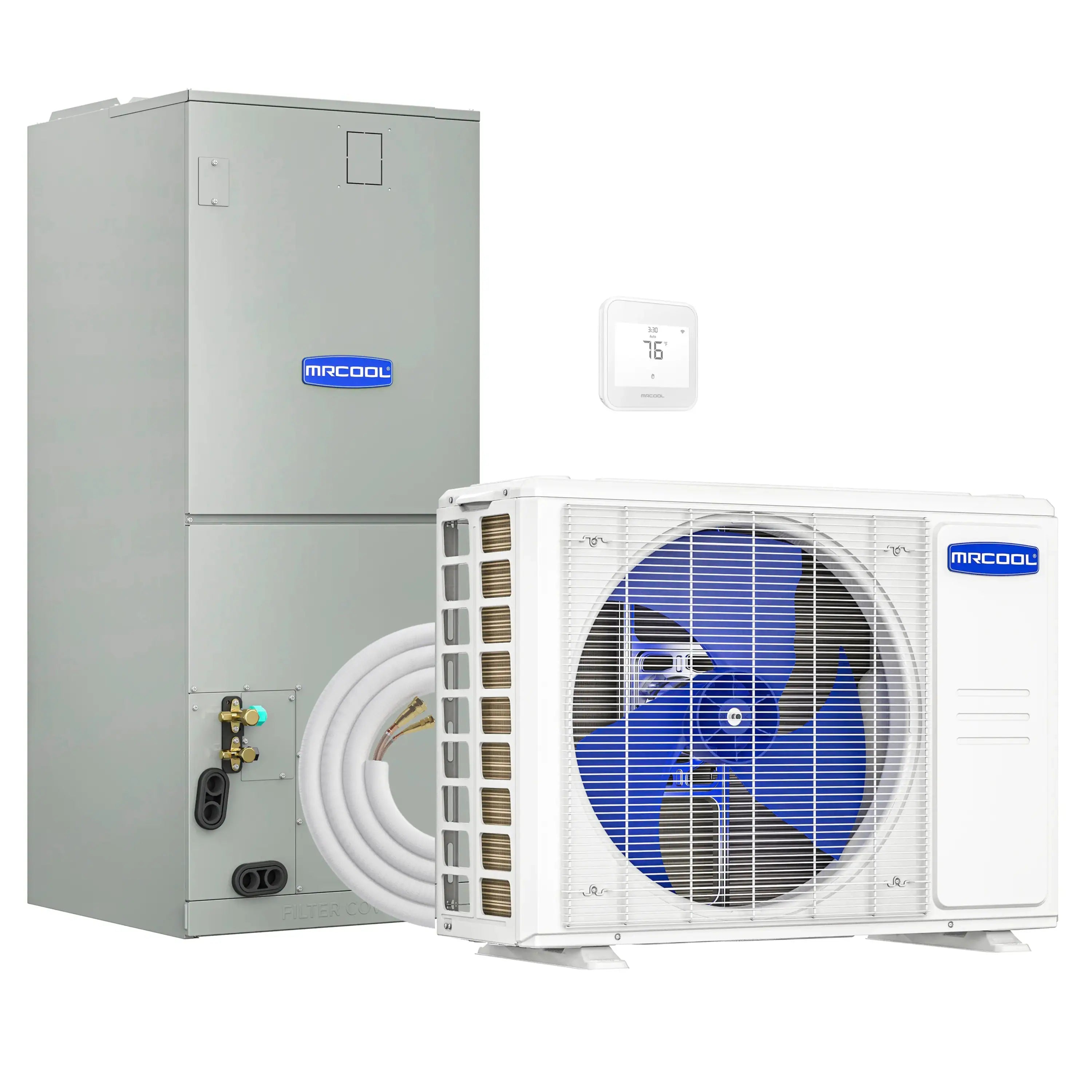 MRCOOL VersaPro 2nd Gen Central Split System with 60K BTU, 5 Ton, 15.2 SEER2, Heat Pump Condenser and Ducted Air Handler with 35 Ft. R-454B No-Vac Lineset - MVP-60-HP-230A35