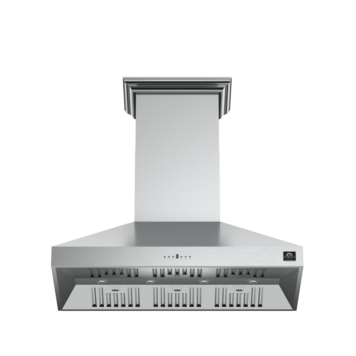 FORNO FRHWM509448 Forno Orvieto 48-Inch Wall Mount Range Hood, LED Lighting, Heavy Duty, in Stainless Steel - FRHWM509448