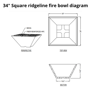 Slick Rock Square RidgeLine Fire Bowl