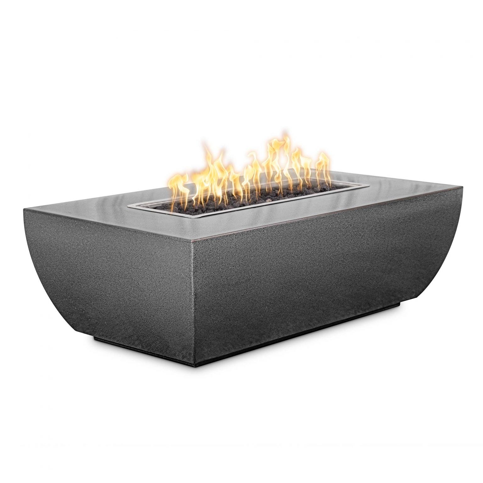 Avalon Powder Coated 15" Tall Fire Pit Silver Vein