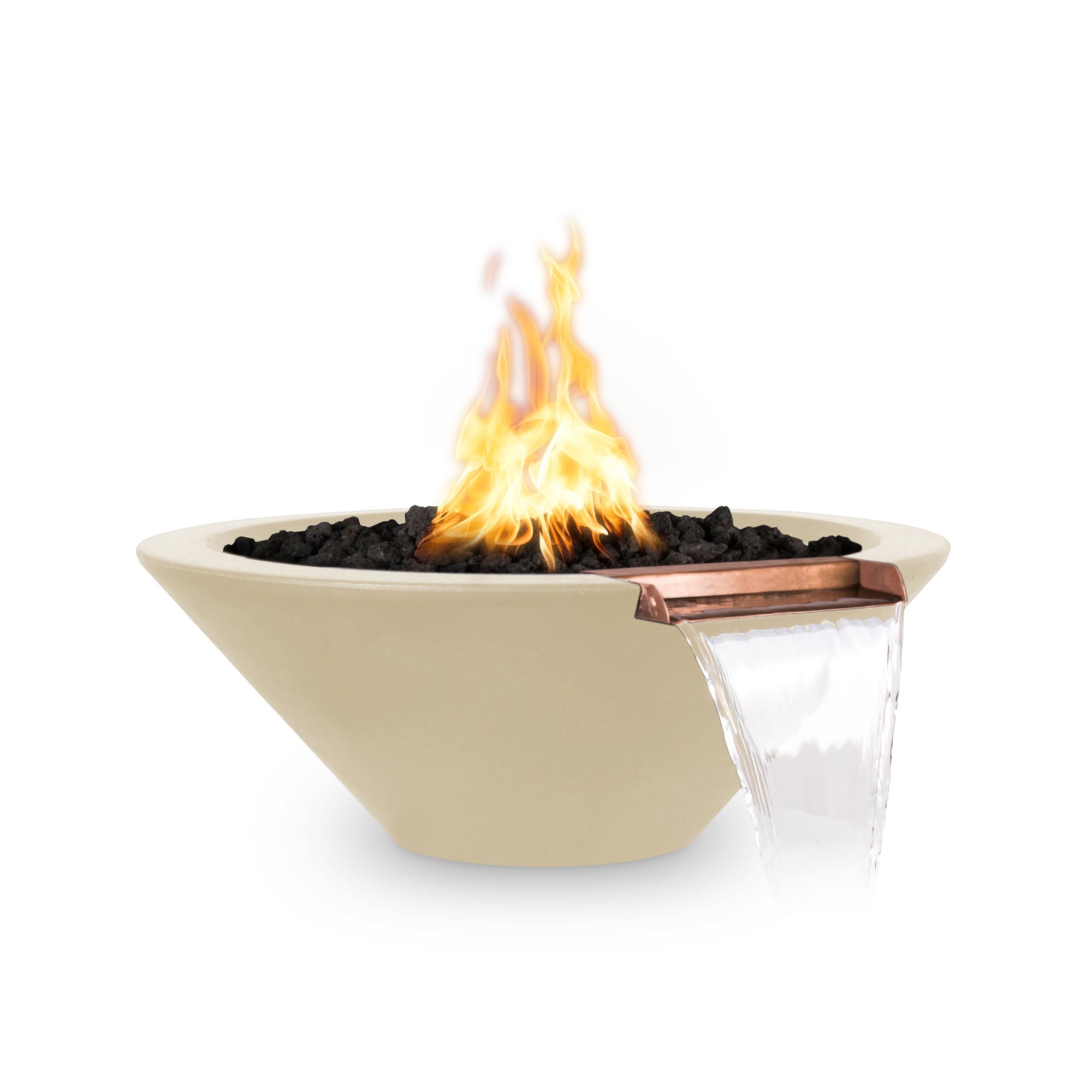 Cazo Concrete Fire & Water Bowl Vanilla