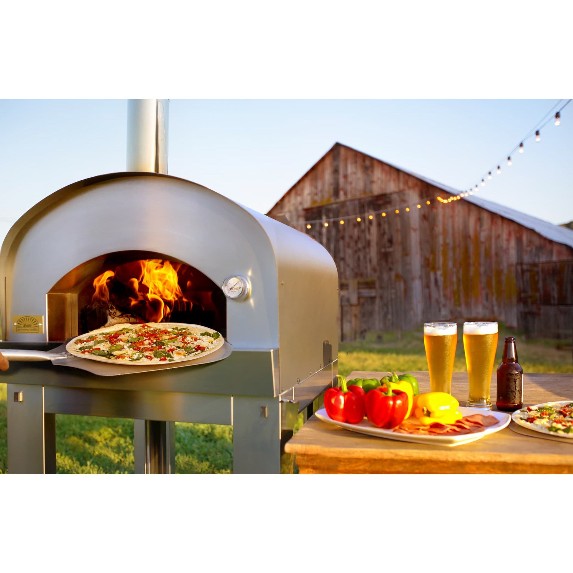 Solé Gourmet 24 Inch Italia Wood Fired Oven LifeStyle