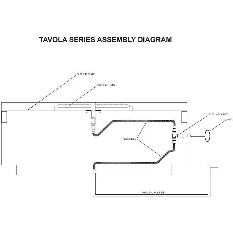 Tavola 42 Fire Table Assembly Diagram
