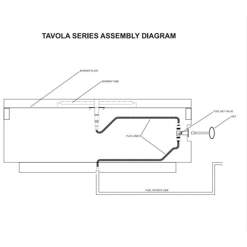 Tavola 5 Fire Table Assembly Diagram