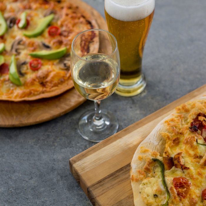 Wood Fired Pizza Oven or Gas Fired Pizza Oven-Two Pizzas Beer & Wine glass