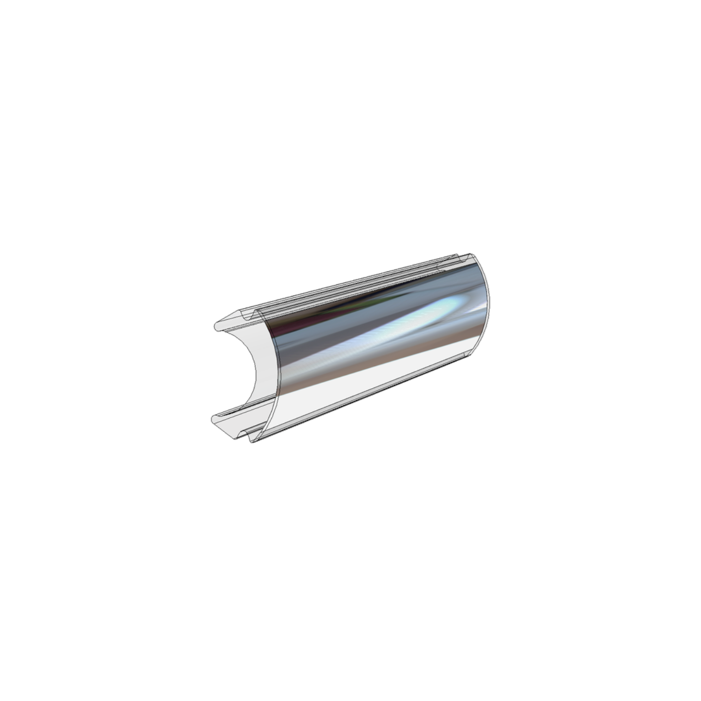 TACO Marine Arctic White Flex Chrome Rub Rail 15/16" X 17/32" X 100'- V12-9980WHA100