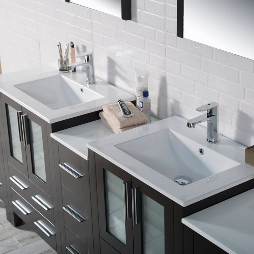Blossom Sydney 84 Inch Bathroom Vanity with Side Cabinet - V8001 84S 01