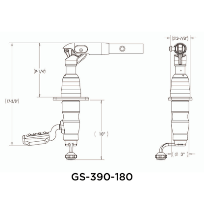 TACO Marine Combo Set 20' Carbon Fiber Outrigger Poles and Outrigger Mounts - OT-4200CF