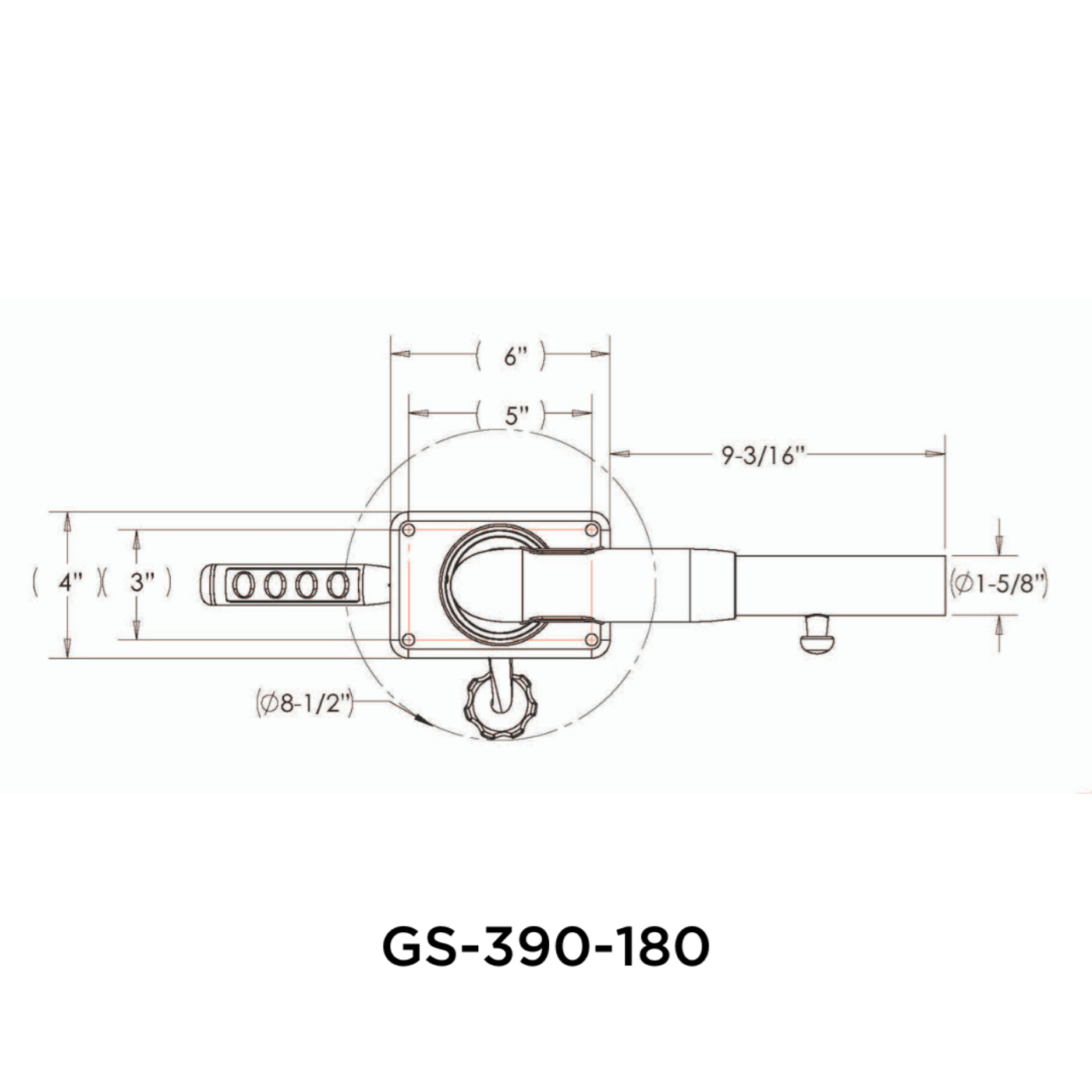 TACO Marine Grand Slam  Mount for 1-1/2" Outriggers - GS-390BHC
