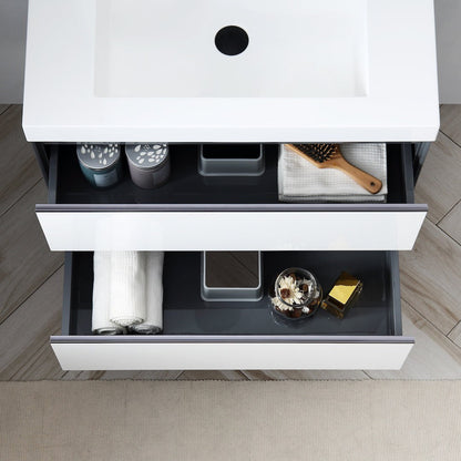 Blossom Berlin – 30 Inch Vanity – Glossy White & Glossy Grey - V8019 30 01