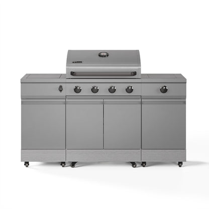 TYTUS Fresno 5-Burner LP/NG Convertible Grill in Gunmetal + Carbon Wood - TDT-021-0105