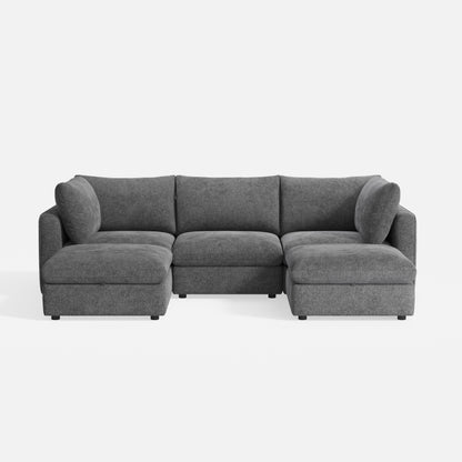 LINSY HOME RUBIK V 3 Seats with 2 Ottomans - S500-01X-3220-1-US-SPF-Sofa-0