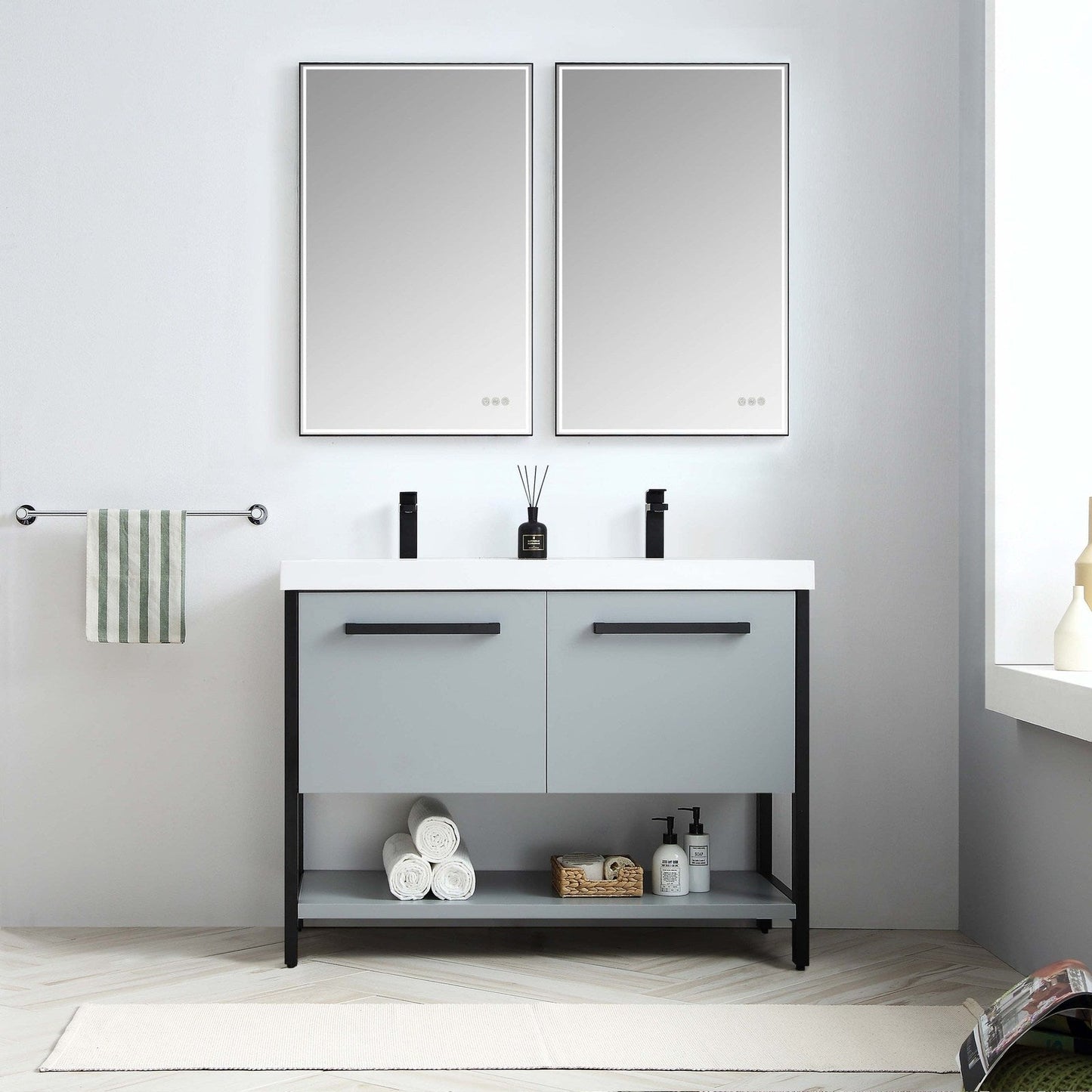 Blossom Riga 48 Inch Bathroom Vanity – Double Sinks - V8022 48 01D