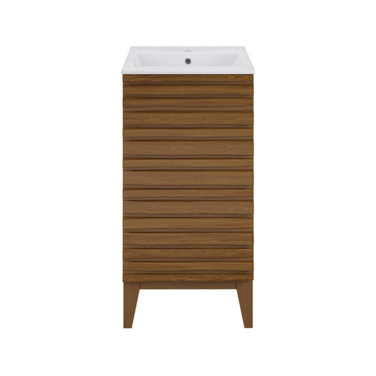 Swiss Madison Cascade 18" Bathroom Vanity in Brown Oak - SM-BV560WN