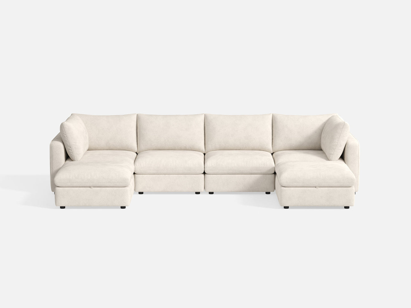 LINSY HOME RUBIK V 4 Seats with 2 Ottomans - S500-01X-4220-1-US-SPF-Sofa-0