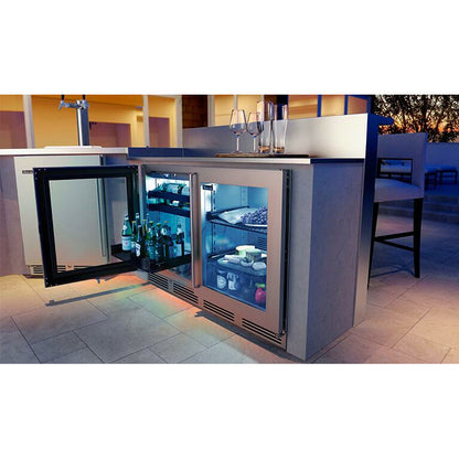 Perlick 24" C-Series Beverage Center w/ Stainless Steel Glass Door, 5.2 cu. ft. Capacity, Energy Saver - HC24BB-4-3