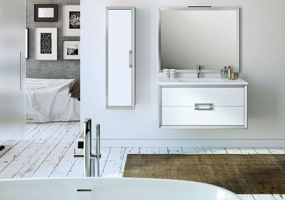 40" Single Sink Bathroom Vanity 2 Drawer Ceramic Sink with 4 Color Options