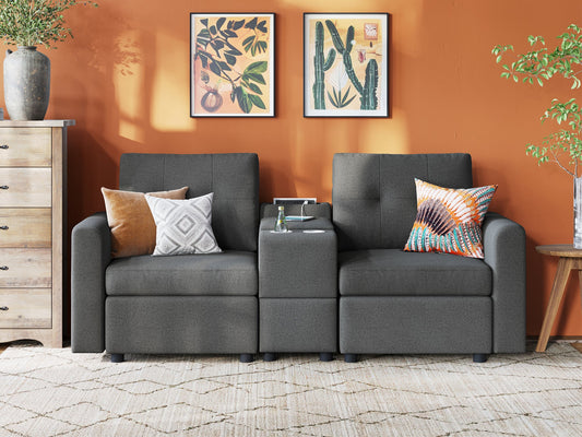 LINSY HOME RUBIK III 2 Seats with Console - US-LH-SPF-Sofa-S800-F-20101-0-00