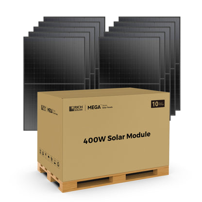 Rich Solar 400 | 400 Watt Solar Panel | Premium Grid-tie or Off-grid Solar Panel for Residential, Commercial, Agriculture  - RS-M400-8