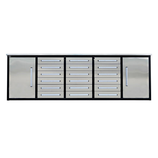 Chery Industrial 10ft Garage Storage Cabinet with 18 Drawers & 2 Cabinets - WW000182