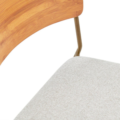 New Pacific Direct Leshia KD Fabric Bamboo Dining Side Chair, (Set of 2) -  1160028-406N