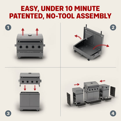 TYTUS Fresno 5-Burner LP/NG Convertible Grill in Gunmetal Gray - TDT-021-0101