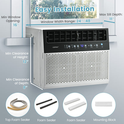 12000 BTU(Ashrae) Dual Hose Portable Air Conditioner with Remote Control