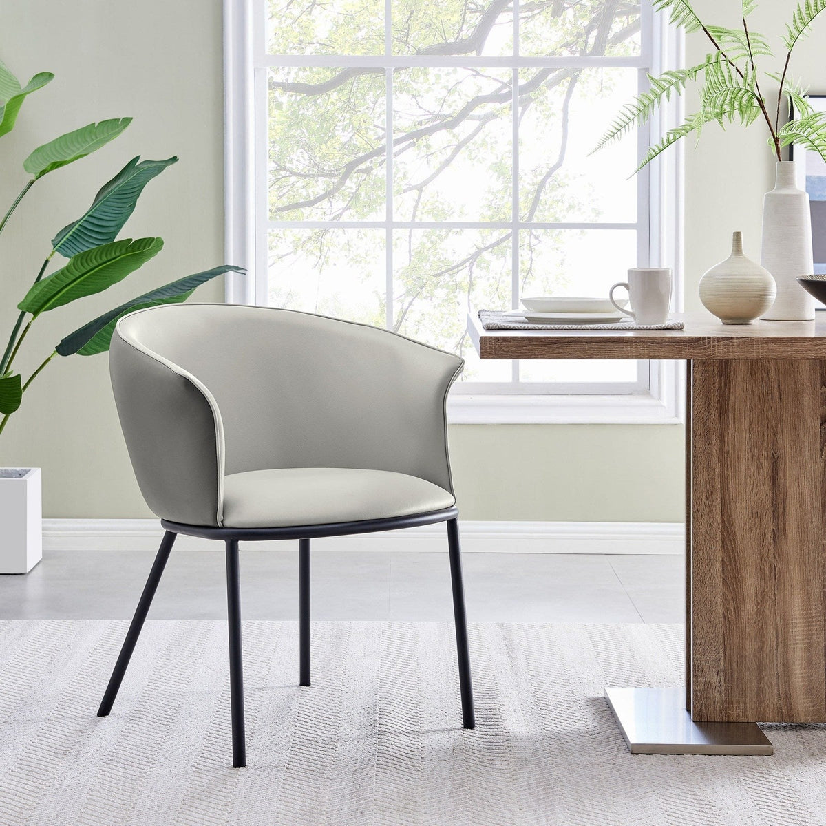 New Pacific Direct Seymor PU Dining Chair w/ Arms -  1240009-5059