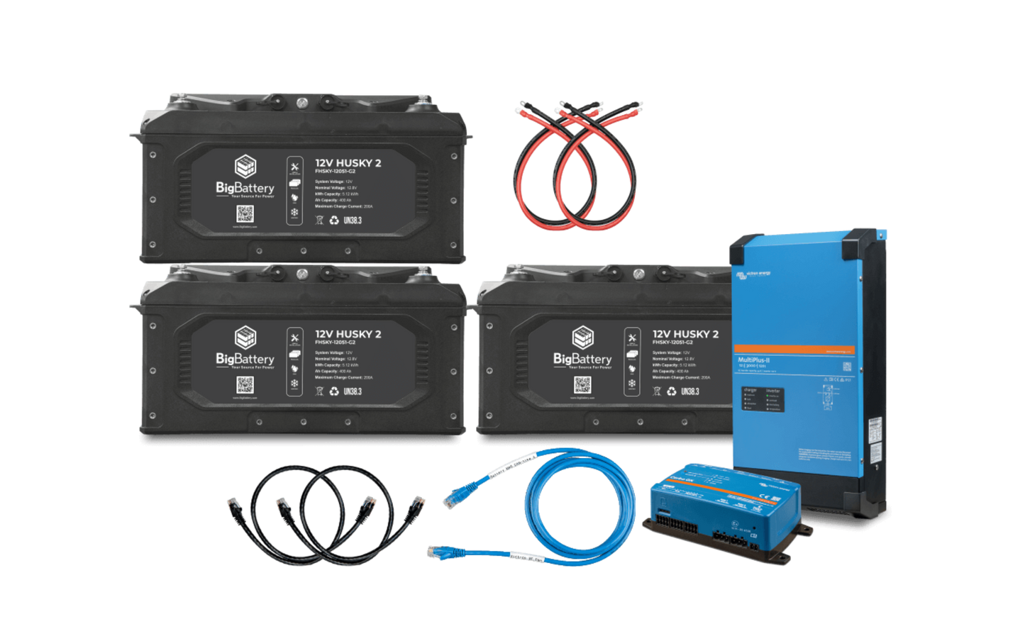 Big Battery 12V 3X HUSKY 2 KIT – Victron - K0736