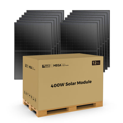 Rich Solar 400 | 400 Watt Solar Panel | Premium Grid-tie or Off-grid Solar Panel for Residential, Commercial, Agriculture  - RS-M400-8