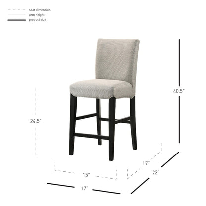 New Pacific Direct Levi Fabric Counter Stool, (Set of 2)  - 1390004-557