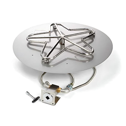 14″ Match Lit Fire Pit Kit with Penta Burner - PENTA14MLFPK-FLEX-NG