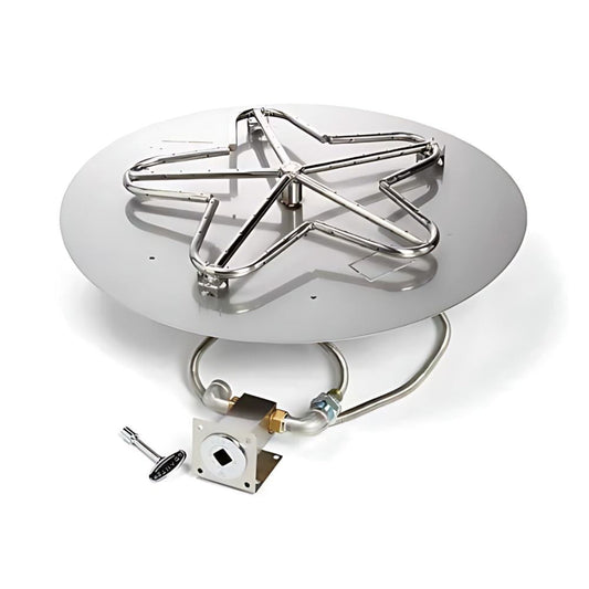 24″ Match Lit Fire Pit Kit with Penta Burner - PENTA24MLFPK-FLEX-NG