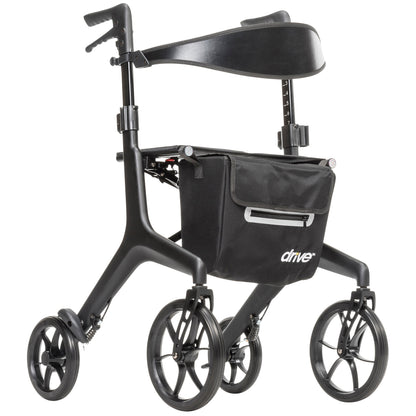 Drive Medical AeroCarbon Ultra-Lite Rollator Weighs 11.5 lbs - DMM-10278BK