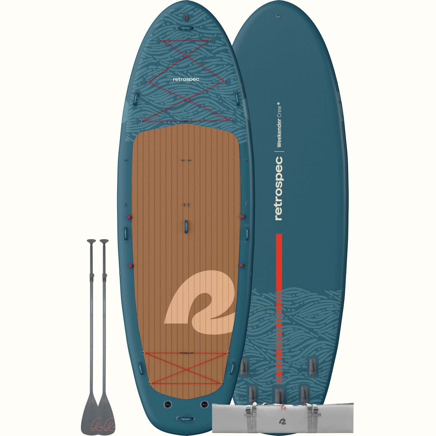 Retrospec Weekender Crew XL Multi-Person Inflatable Stand Up Paddle Board 15’ - 5744