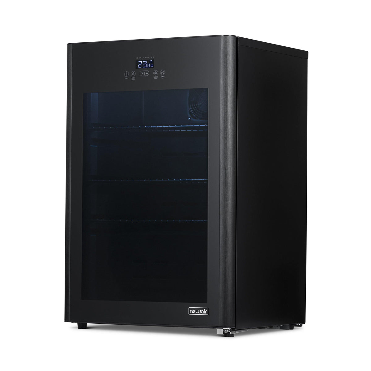 Newair Froster 125-Can Freestanding Black Beverage Center NBF125BK00 - Chills Down to 23 Degrees!