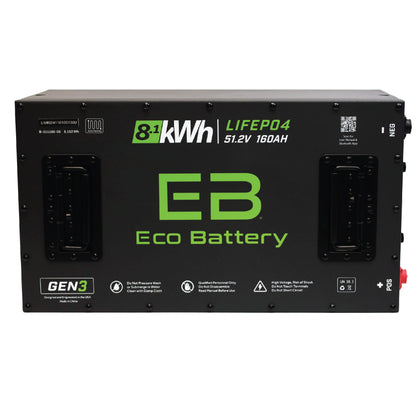 Eco Battery 51V 160AH LiFePO4 Battery / Heated - A-051160-06-H