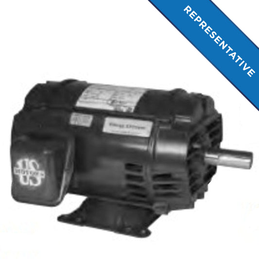 U.S. Motors D32PA1AH9 General Purpose Three Phase ODP Cradle Motor - D32PA1AH9
