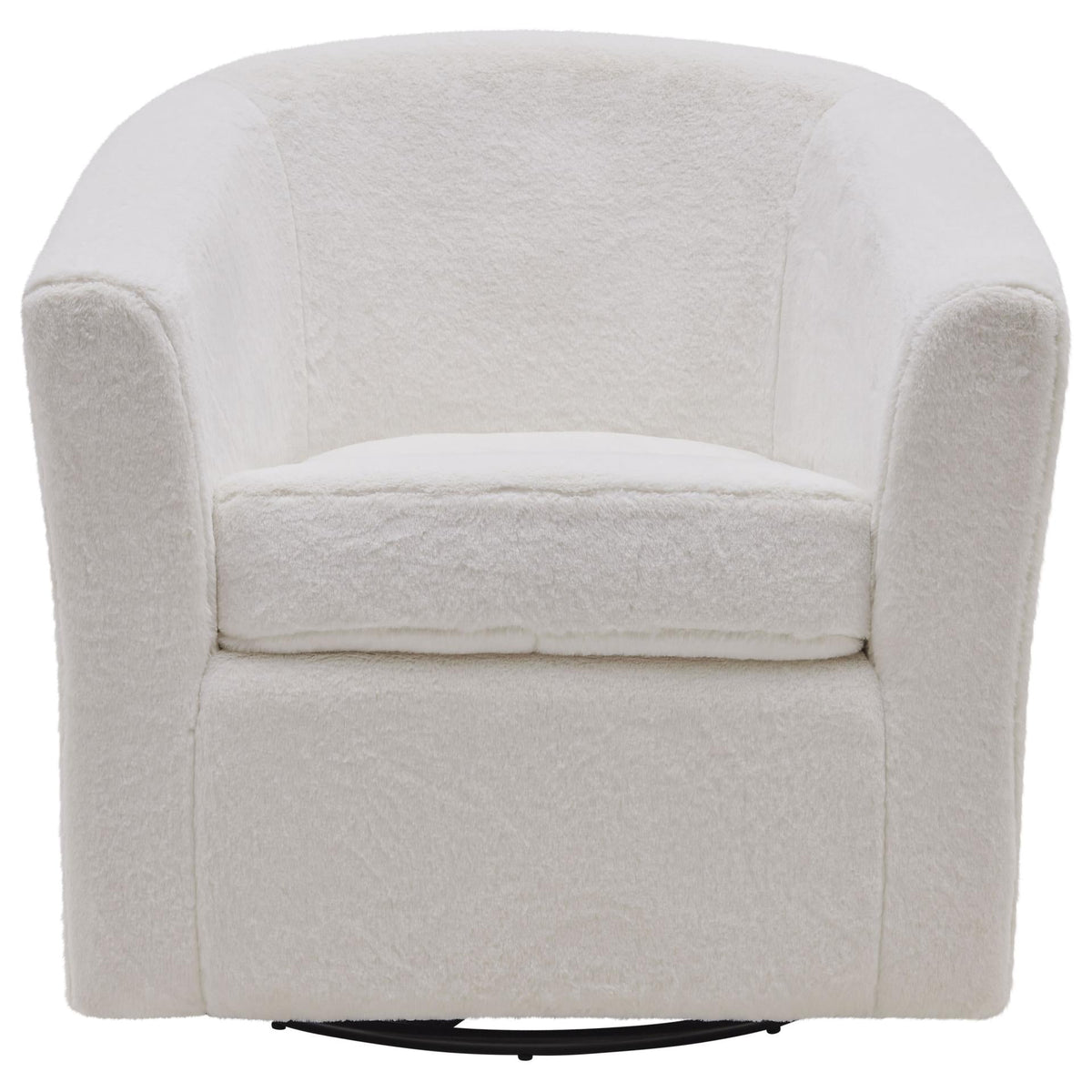 New Pacific Direct Hayden Faux Fur Fabric Swivel Chair  - 1900141-408
