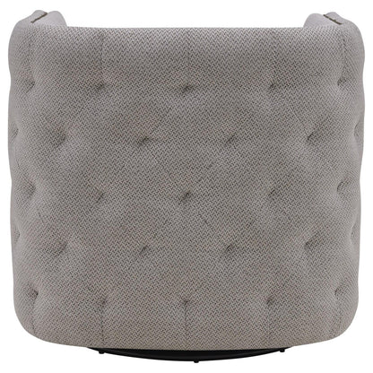 New Pacific Direct Leslie Fabric Swivel Tufted Chair  - 1900148-410