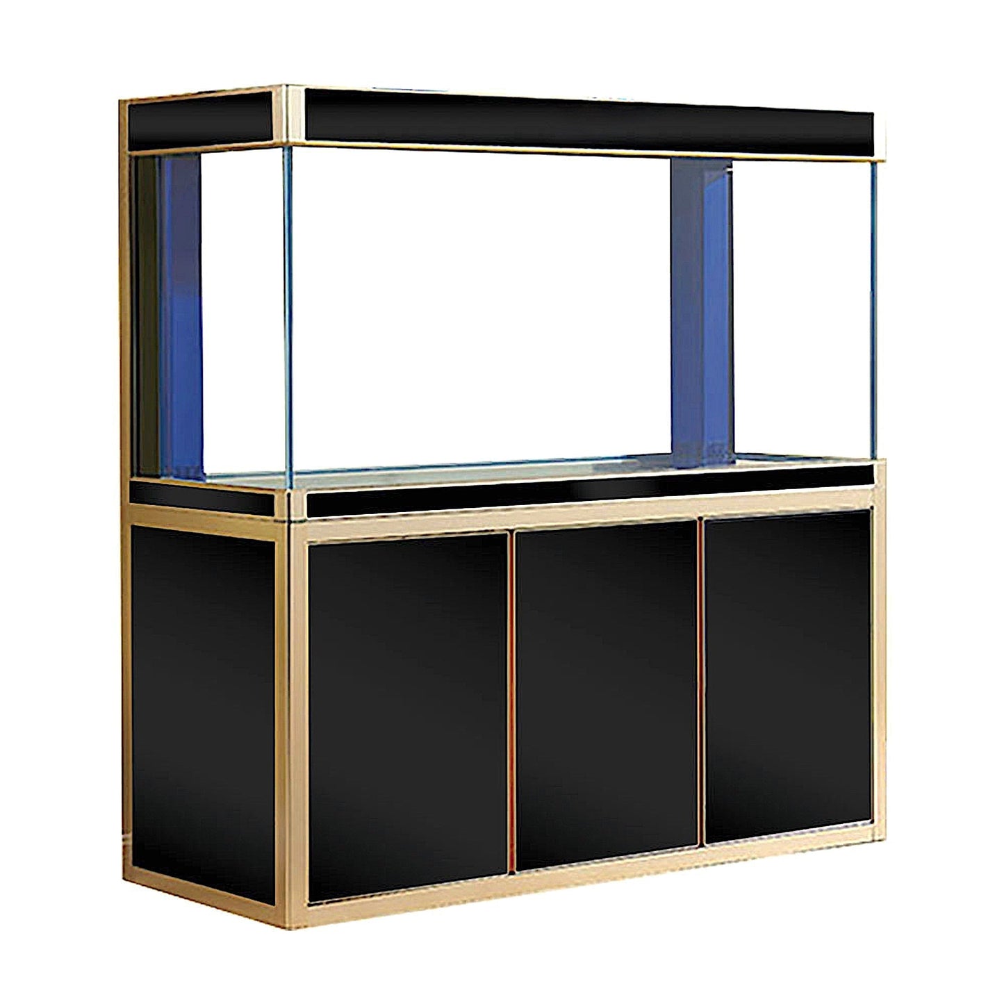 Aqua Dream 135 Gallon Tempered Glass Aquarium Black With Gold  - AD-1260-BK