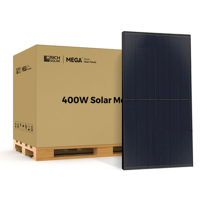 Rich Solar 400 | 400 Watt Solar Panel | Premium Grid-tie or Off-grid Solar Panel for Residential, Commercial, Agriculture  - RS-M400-8