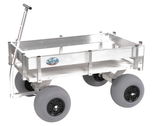 Alumacart Big Kahuna Rust Resistant Large Beach and Fishing Wagon with Rod Holders New - ALUM115
