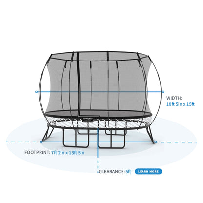 Springfree Trampoline Kids Oval 8 x 13 Ft Trampoline & FlexrHoop Basketball Game - 299726