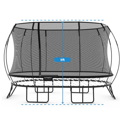 Springfree Trampoline Kids Oval 8 x 13 Ft Trampoline & FlexrHoop Basketball Game - 299726